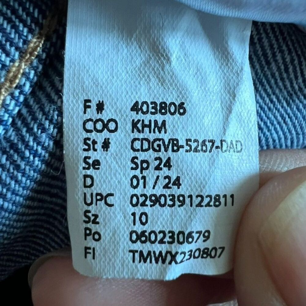 Gloria Vanderbilt High Rise Cuffed‎ Boyfriend Jeans Blue Denim Size 10 Cropped - Picture 14 of 16